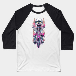 Death skeleton drives a motorcycle Baseball T-Shirt